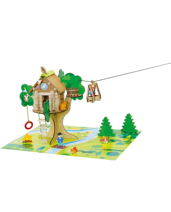 La cabane perchée et sa tyrolienne - 70 pièces