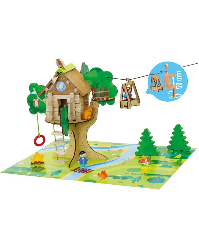 La cabane perchée et sa tyrolienne - 70 pièces