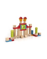 Blocs de construction - 52 pièces en bois - Fabriqué dans le Jura