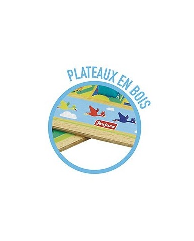 Coffret de jeux de société - plateaux en bois
