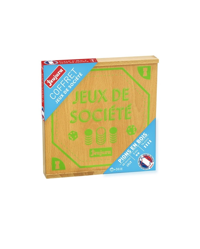 Coffret de jeux de société plateaux en bois Fabriqué en France