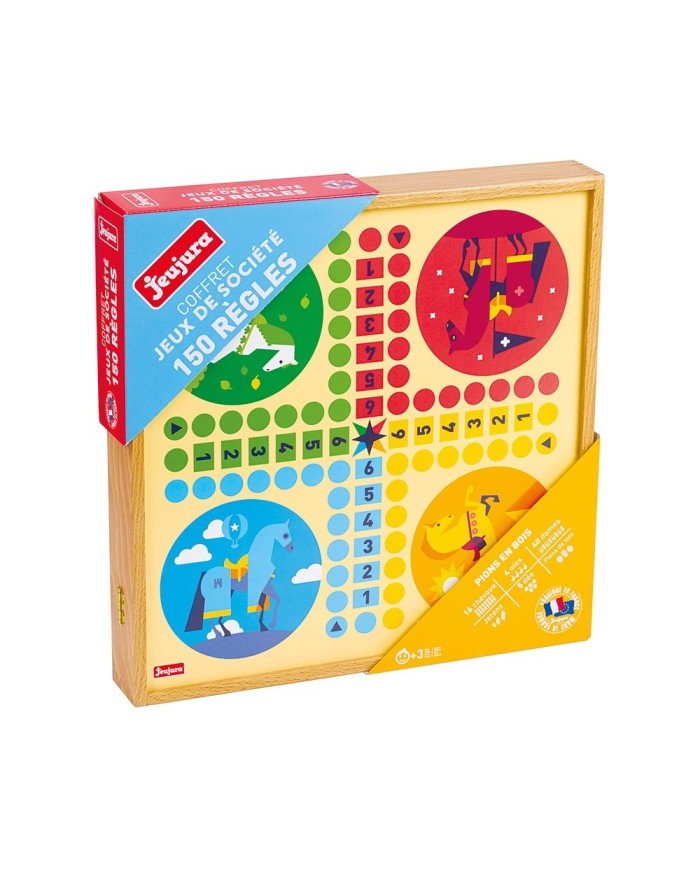 Coffret de Jeux classiques - 150 règles - pions en bois