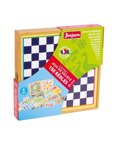 Coffret de Jeux classiques - 150 règles - pions en bois
