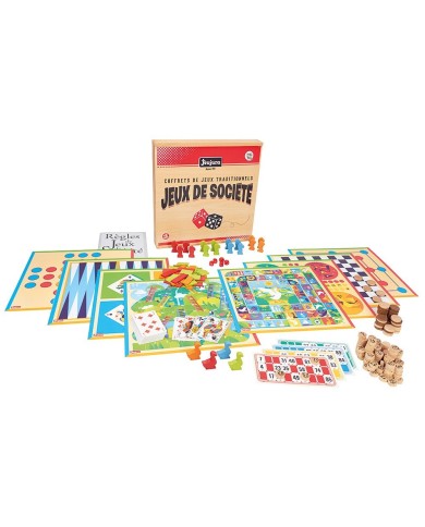 Coffret de jeux de société traditionnels - coffret en bois Coffret de jeux de société traditionnels - coffret en bois