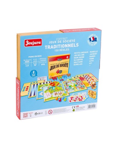 Coffret de jeux de société traditionnels - coffret en bois Coffret de jeux de société traditionnels - coffret en bois