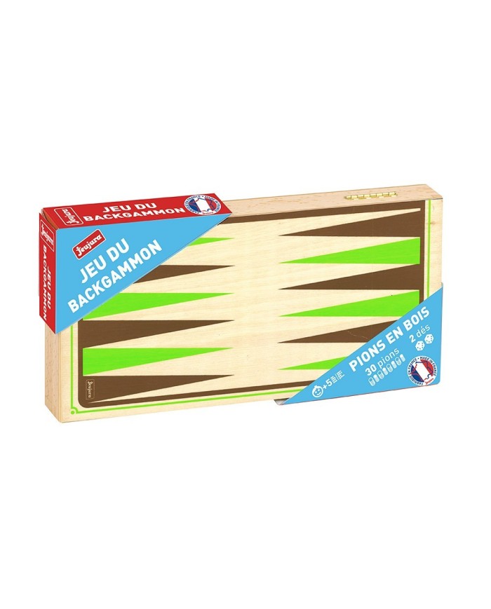 Jeu de backgammon - coffret pliant en bois