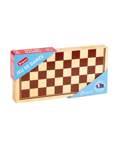 Jeu de dames - coffret pliant en bois