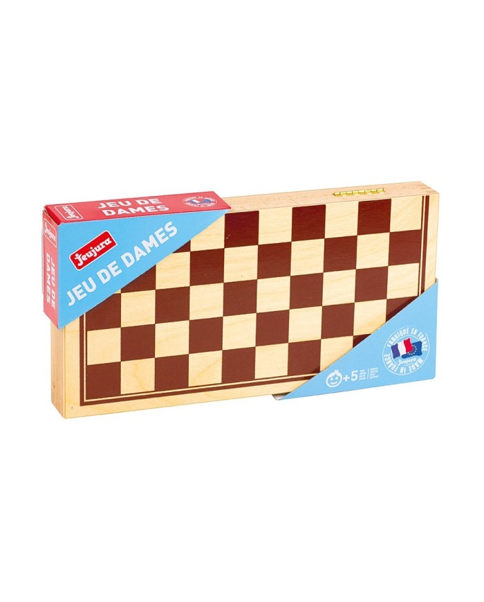 Jeu de dames - coffret pliant en bois