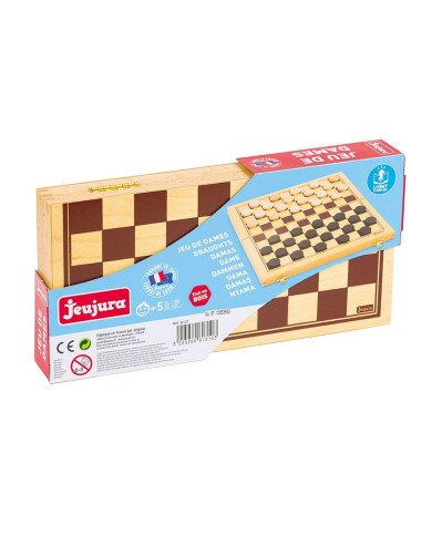 Jeu de dames - coffret pliant en bois