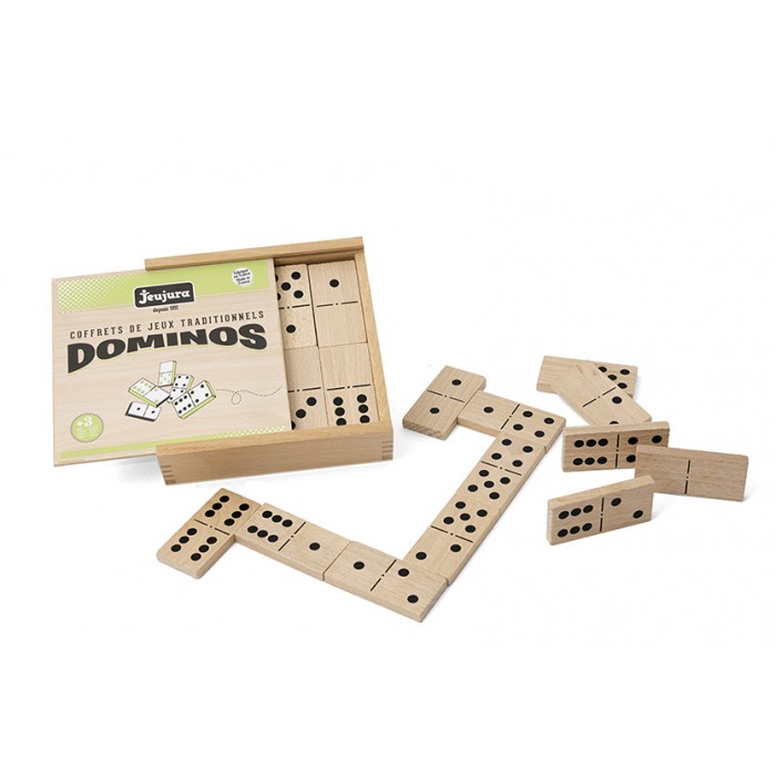 Coffret 2 jeux : dominos et carte de France en bois fabrication