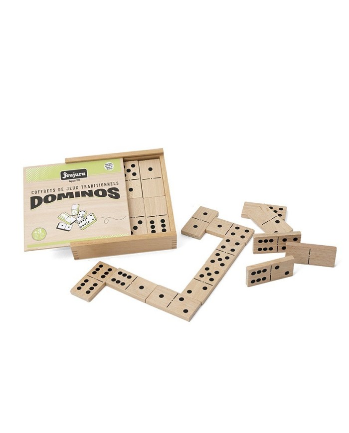 Jeu de grands dominos en bois - coffret en bois
