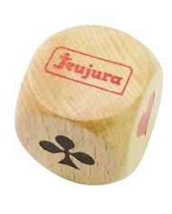 Dé belote - dé d'atout en bois  - pour la belote - fabriqué en France