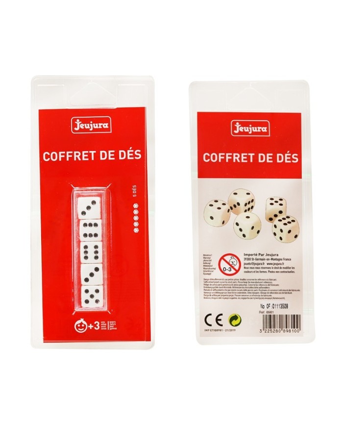 Coffret 5 dés (16 mm) - blister