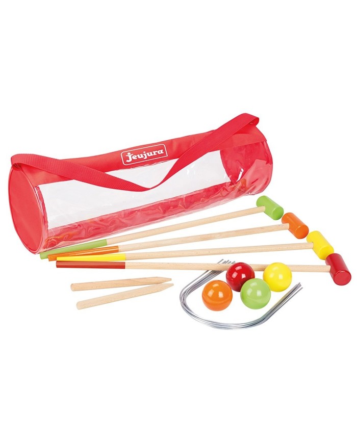 Jeu de croquet en bois - 4 joueurs - sac de transport