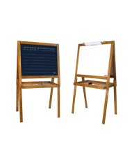 Grand tableau dessin des écoliers en bois teinté chêne Grand tableau dessin des écoliers en bois teinté chêne