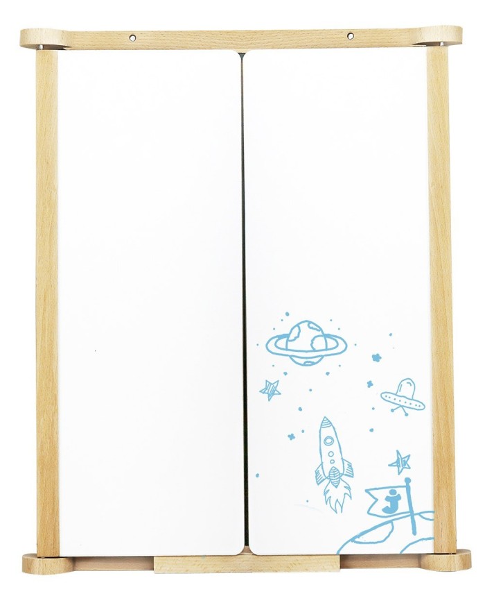 Tableau triptyque en bois naturel