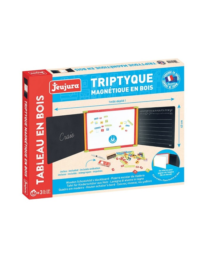 Triptyque en bois teinté - magnétique