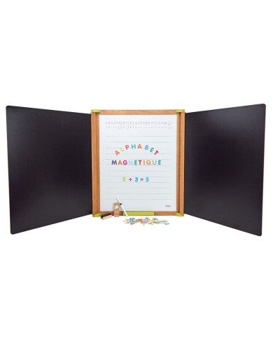Grand triptyque en bois - magnétique Grand triptyque en bois - magnétique
