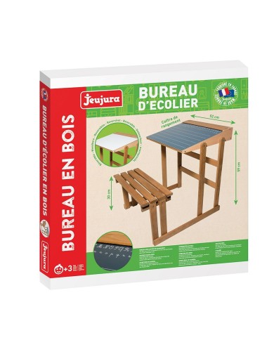 Bureau d'écolier en bois - teinté chêne Bureau d'écolier en bois - teinté chêne