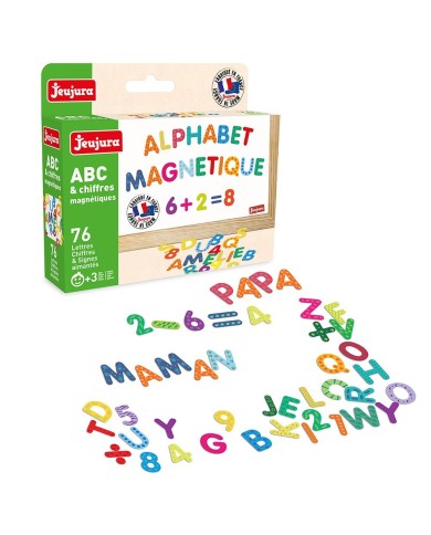 Magnets abc et chiffres - coffret de 76 caractères