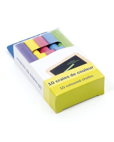 Boîte 10 craies couleur