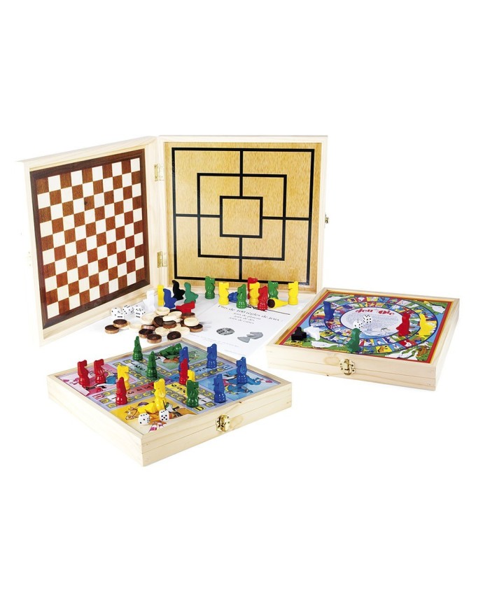 Coffret en bois 100 jeux