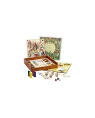 MON COFFRET DE JEUX TRADITIONNELS - pions en bois et livret de règles