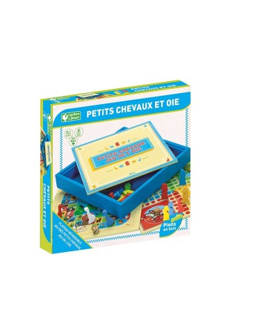 Jeux des petits chevaux et oie - coffret en bois Jeux des petits chevaux et oie - coffret en bois