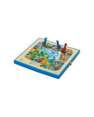 Jeu de l'oie - coffret en bois - Pions en bois - Règle du jeu