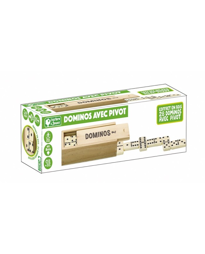Dominos avec pivots - coffret en bois