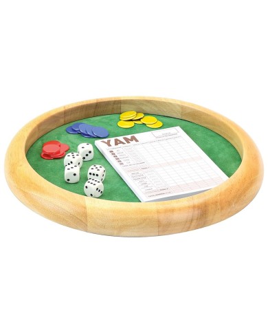 Piste de dés en bois - Yam - 421 - diamètre 35 cm Piste de dés en bois - Yam - 421 - diamètre 35 cm
