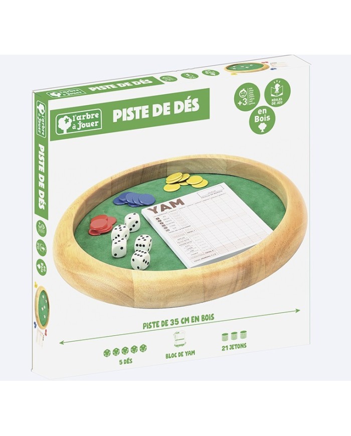 Piste de dés en bois - Yam - 421 - diamètre 35 cm