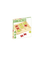 Jeu De Société En Bois Massif Tic Tac Toe (Morpion) - Puzzle Familial Classique Pour Enfants Dès 3 Ans
