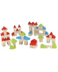 Blocs de construction - 100 pièces en bois Blocs de construction - 100 pièces en bois