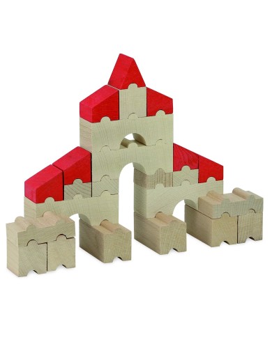 Blocs de construction - 100 pièces en bois Blocs de construction - 100 pièces en bois