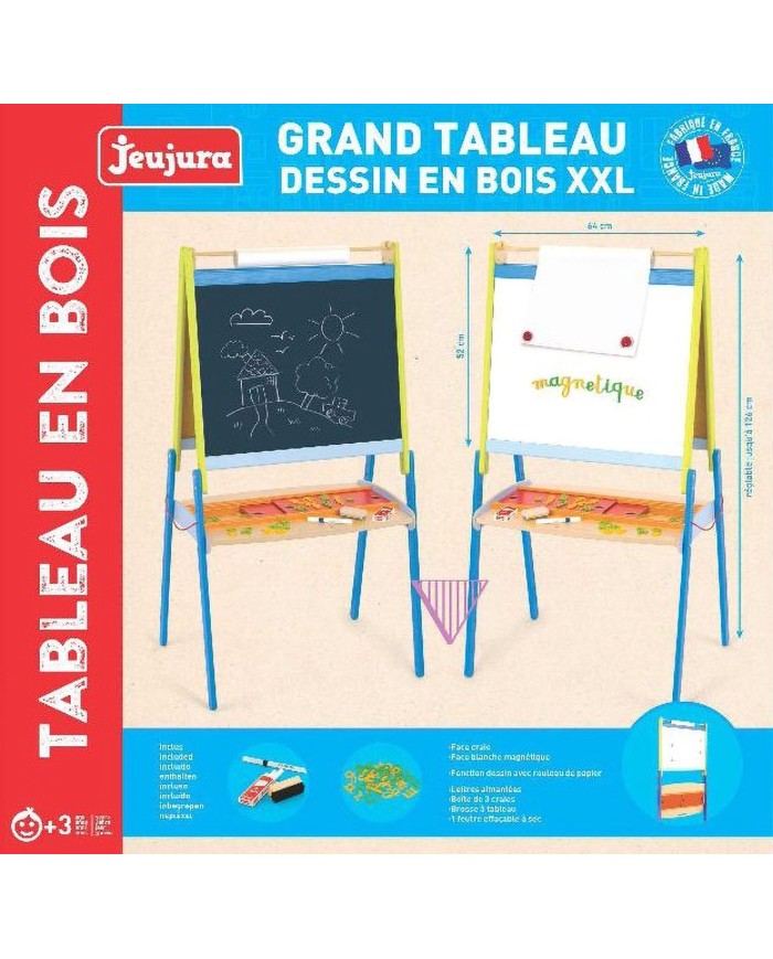 Grand tableau dessin en bois XXL