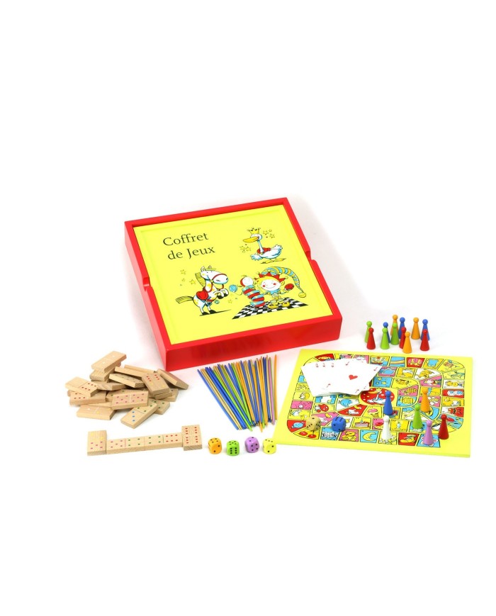 Coffret bois 100 jeux acidulé