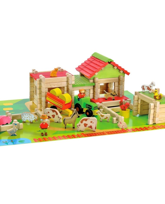 ma premiere grande ferme avec tracteur et remorque -130 pieces ma premiere grande ferme avec tracteur et remorque -130 pieces