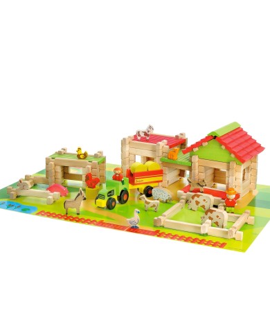 ma premiere grande ferme avec tracteur et remorque -130 pieces ma premiere grande ferme avec tracteur et remorque -130 pieces