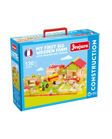 ma premiere grande ferme avec tracteur et remorque -130 pieces ma premiere grande ferme avec tracteur et remorque -130 pieces