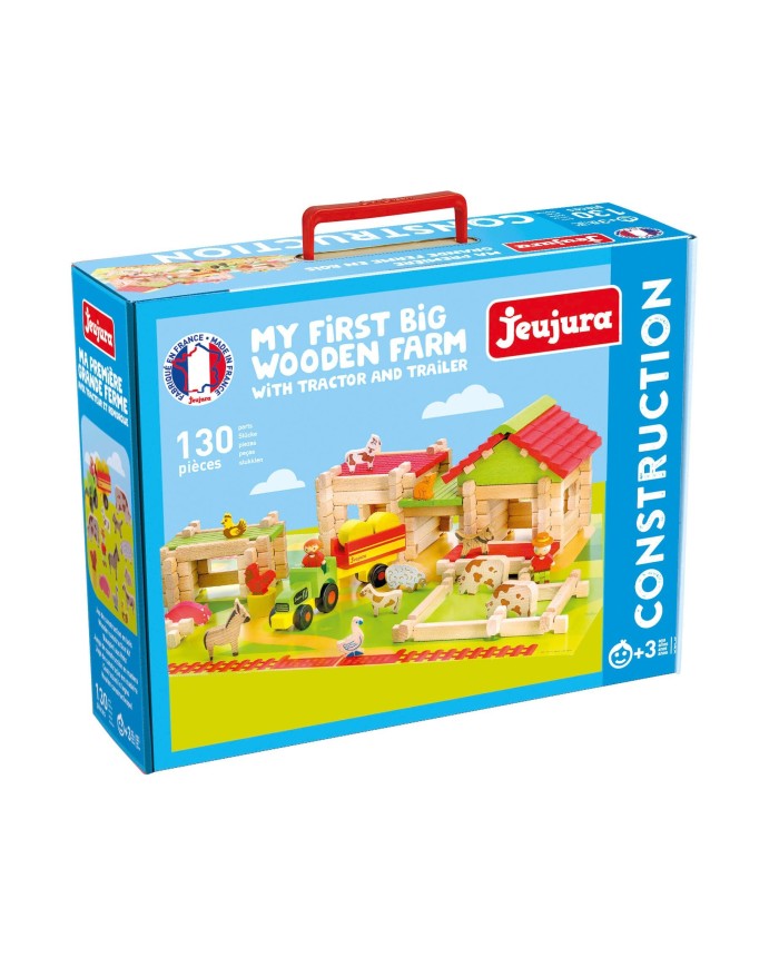 ma premiere grande ferme avec tracteur et remorque -130 pieces ma premiere grande ferme avec tracteur et remorque -130 pieces