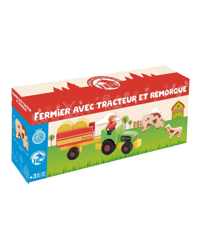 fermier avec tracteur et remorque fermier avec tracteur et remorque
