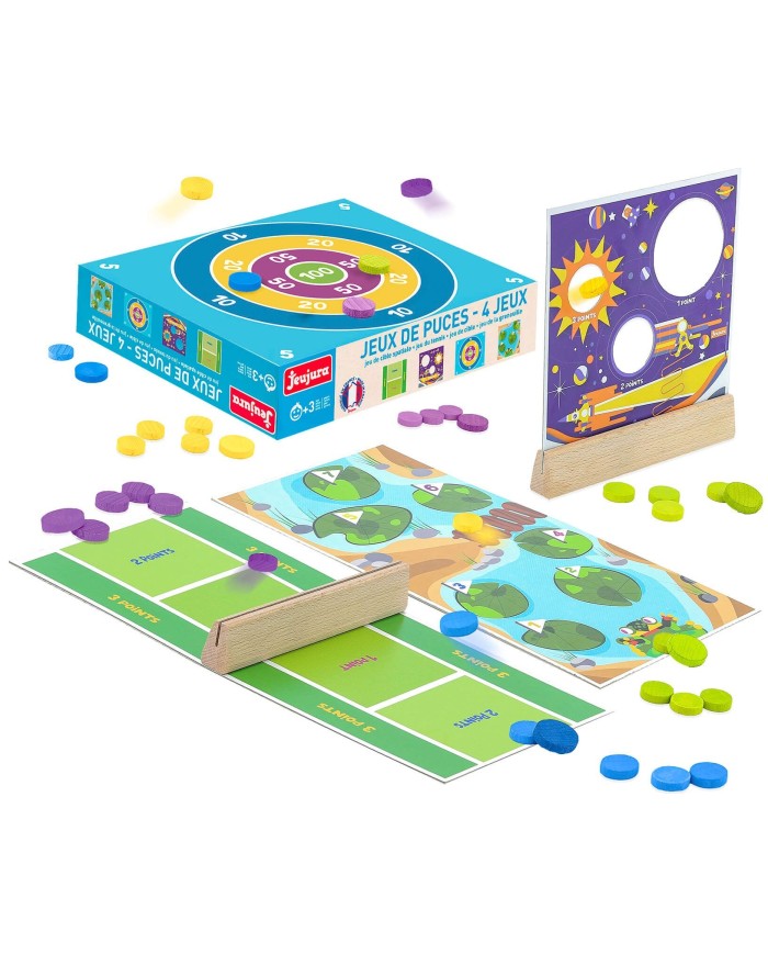 jeux de puces - 4 jeux - puces en bois jeux de puces - 4 jeux - puces en bois