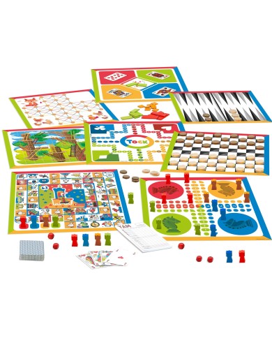 coffret multijeux de societe - pions en bois coffret multijeux de societe - pions en bois