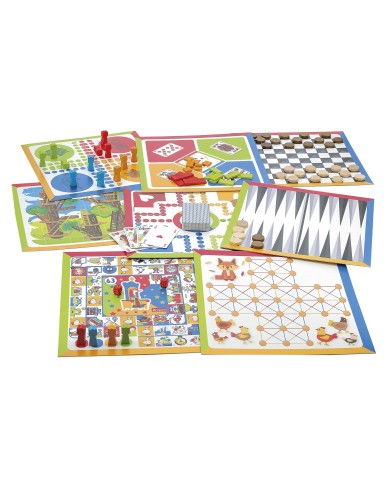 coffret multijeux de societe - pions en bois coffret multijeux de societe - pions en bois