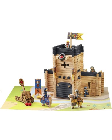 Château fort et catapulte -270 pièces - JeuJura - Jouets en bois Château fort et catapulte -270 pièces - JeuJura - Jouets en bois