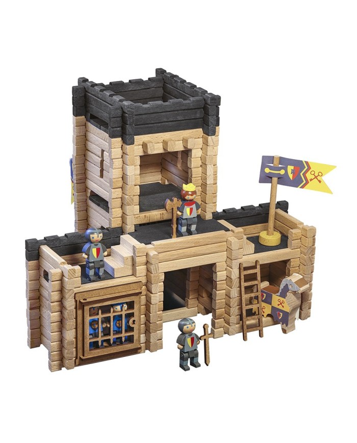 Château fort et catapulte -270 pièces - JeuJura - Jouets en bois Château fort et catapulte -270 pièces - JeuJura - Jouets en bois