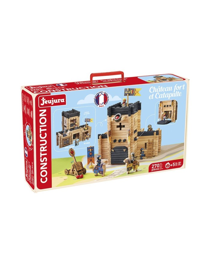 Château fort et catapulte -270 pièces - JeuJura - Jouets en bois Château fort et catapulte -270 pièces - JeuJura - Jouets en bois