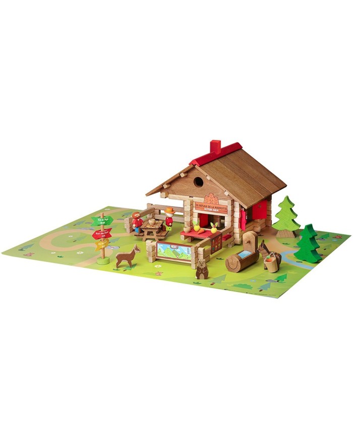 Le refuge de la marmotte - 150 pièces - JeuJura - Jouets en Bois Le refuge de la marmotte - 150 pièces - JeuJura - Jouets en Bois