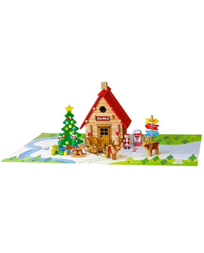 Le chalet de Noël - 90 pieces - JeuJura -Jouet en bois